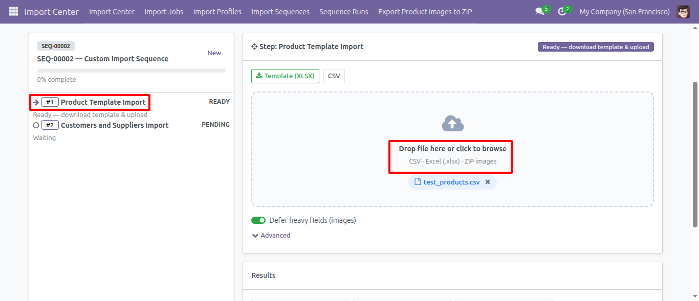 Sequence Execution Step 1